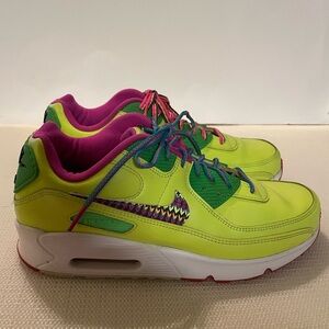 Nike Kids Lime Green and Fuchsia Sneakers